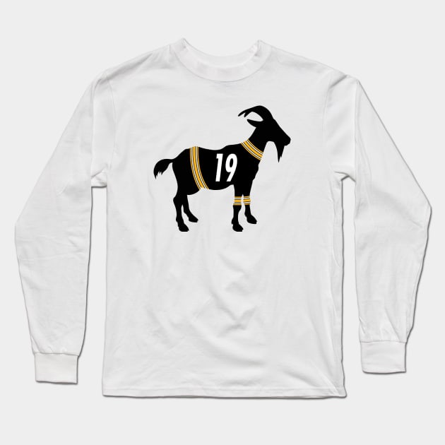 Juju Smith-Schuster GOAT Long Sleeve T-Shirt by cwijeta